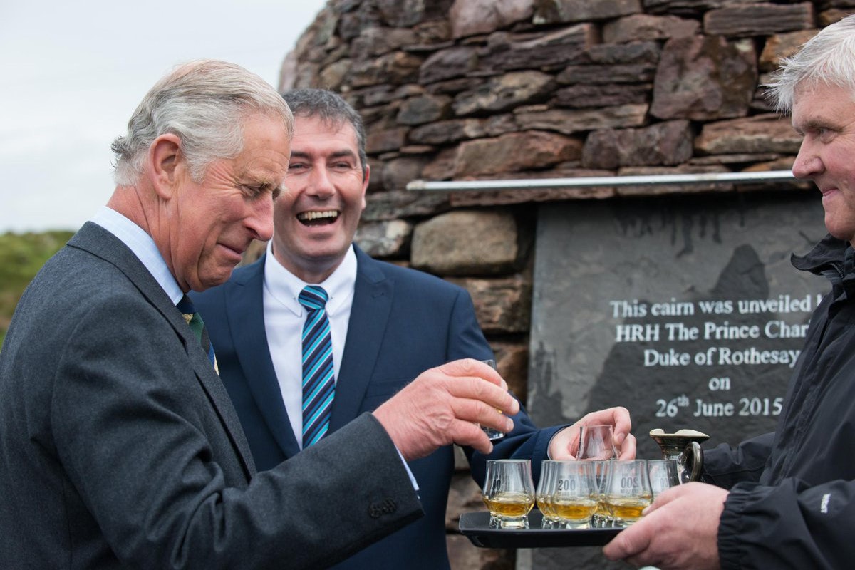 Royalty Scotch Whisky: Prince Charles visits Laphroaig