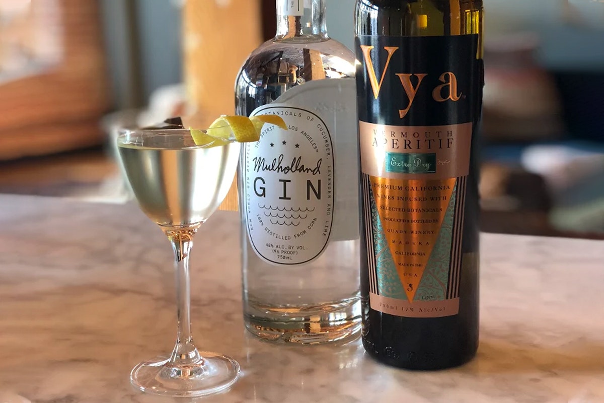 Gin and Vermouth Pairing: Mulholland Gin with Vya Extra Dry Vermouth
