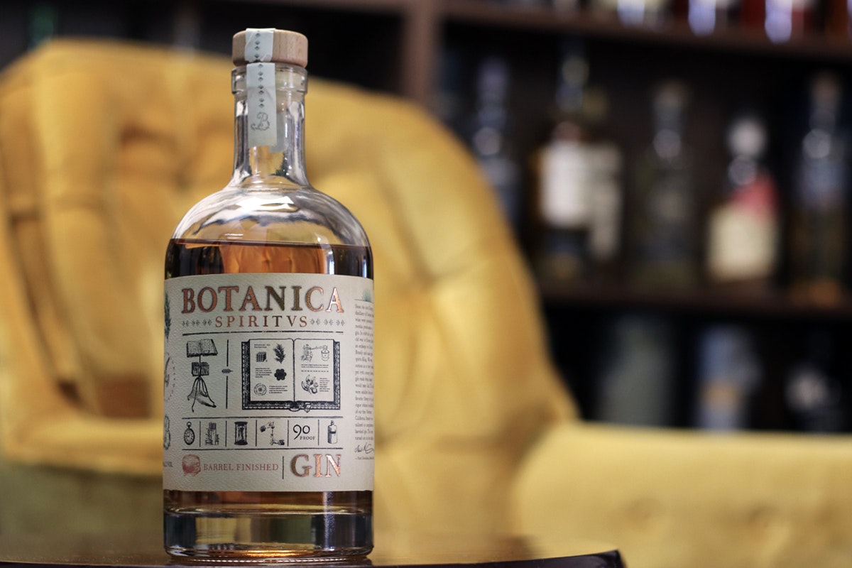 american barrel aged gin: Botanica Spiritus Barrel Aged Gin