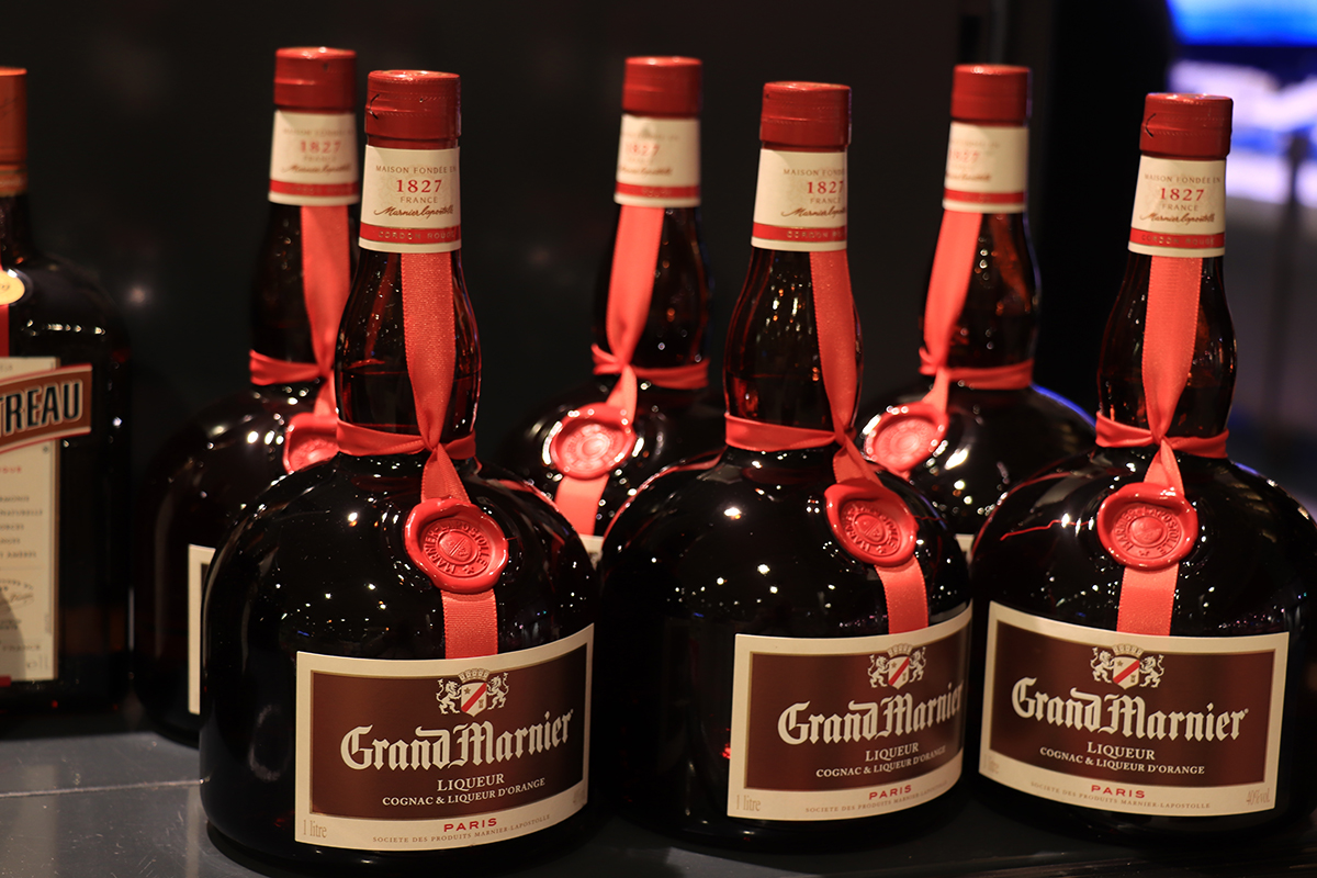 Grand Marnier Bottles on a Shelf