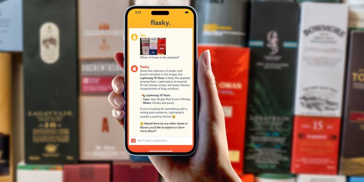 Use your camera to look up bottles with Flasky